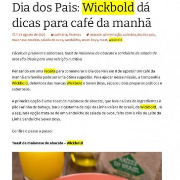 Dia dos Pais: Wickbold dá dicas para café da manhã – De Repente 50