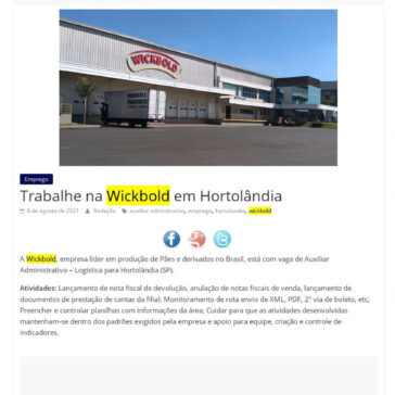Trabalhe na Wickbold em Hortolândia – Notícias em Foco
