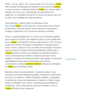 Grandes nomes da moda participam da segunda edição de evento sobre costura e empreendedorismo – Broadcast