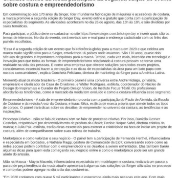 Grandes nomes da moda participam da segunda edição de evento sobre costura e empreendedorismo – Estágio BR