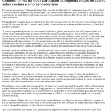 Grandes nomes da moda participam da segunda edição de evento sobre costura e empreendedorismo – Sobre Isso