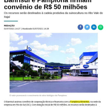 Banrisul e Pamplona firmam convênio de R$ 50 milhões – Revista Amanhã