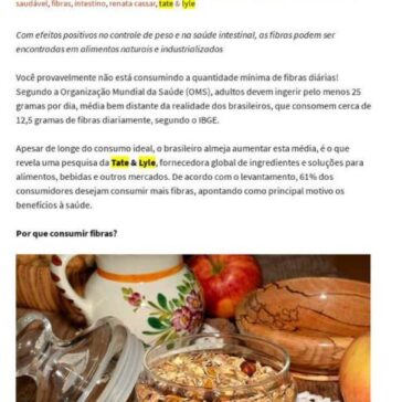 Como e por que turbinar o consumo de fibras – De Repente 50