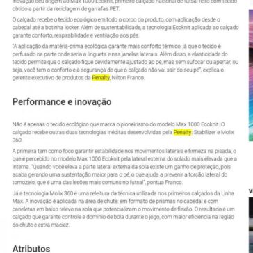 Desenvolvido o primeiro tênis nacional de futsal com tecido ecológico – Exclusivo