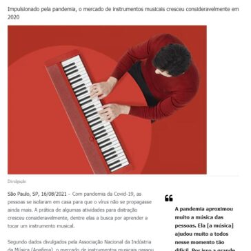 Instrumentos musicais são mais procurados durante a pandemia – Jonas Mello