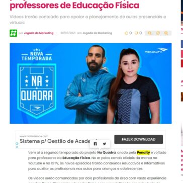 Penalty lança segunda edição do projeto Na Quadra, voltado para professores de Educação Física – ABC da Comunicação