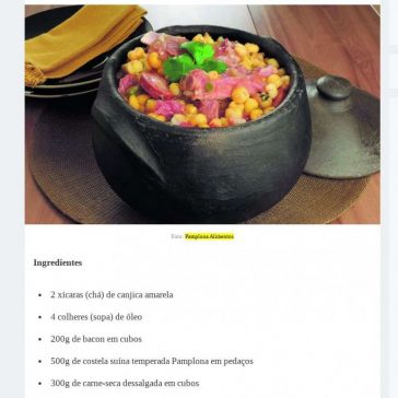 Receita de Mungunzá com costela suína temperada – Comida e Receitas