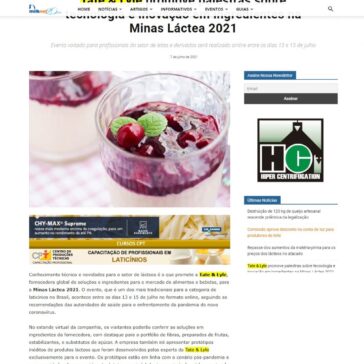 Tate & Lyle promove palestras sobre tecnologia e inovação em ingredientes na Minas Láctea 2021 – Milknet