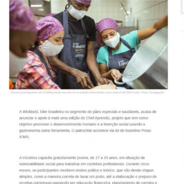 Wickbold renova o apoio para nova edição do projeto social Chef Aprendiz – Rede Food Service