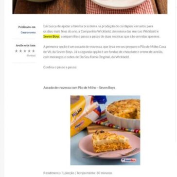 Wickbold sugere receitas para o inverno – Folha do ABC