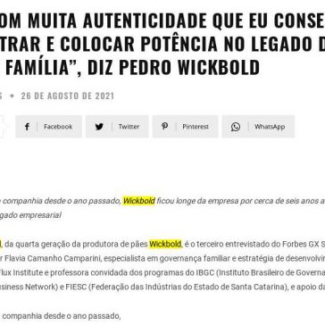 `Foi com muita autenticidade que eu consegui me encontrar e colocar potência no legado da minha família`, diz Pedro Wickbold – Olhar econômico