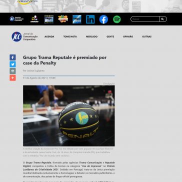 Grupo Trama Reputale é premiado por case da Penalty – Jornal da Comunicação Corporativa