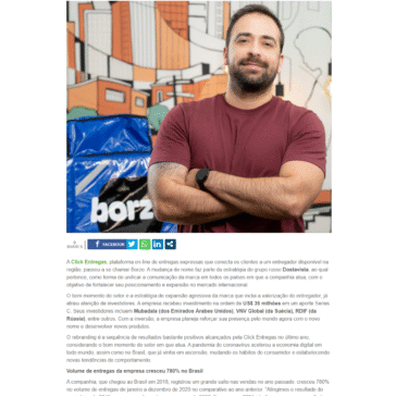 Plataforma on-line de entregas recebe aporte de US$ 35 milhões -Startupi