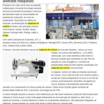 MÁQUINAS E EQUIPAMENTOS – World Fashion Daily