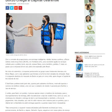 Aplicativo de Entregas Expressas Borzo chega à Capital cearense – Jornal A Notícia do Ceará