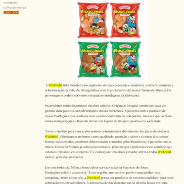 WICKBOLD E TURMA DA MÔNICA TRAZEM NOVAS BISNAGUINHAS AO MERCADO – Cozinha da Jan