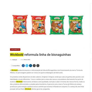 Wickbold reformula linha de bisnaguinhas – Distribuição