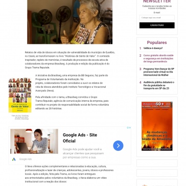 Voluntários contam histórias de idosos em livro – Nova Maturidade