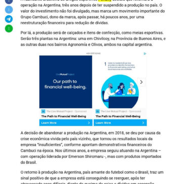 Depois de três anos, Penalty volta a fabricar na Argentina – CGN – Central Gazeta de Notícias