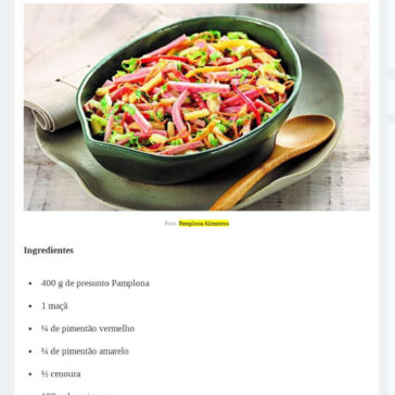 Receita de Salpicão de presunto especial – Comida e Receitas