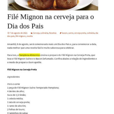 Filé Mignon na cerveja para o Dia dos Pais – De Repente 50