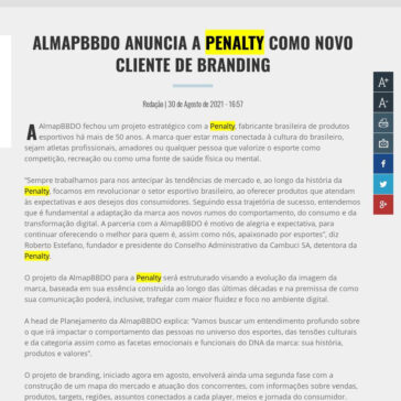 AlmapBBDO assina projeto estratégico de branding para Penalty – Fernando Vasconcelos