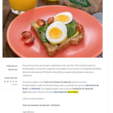 Wickbold dá dicas para café da manhã do Dia dos Pais – Folha do ABC