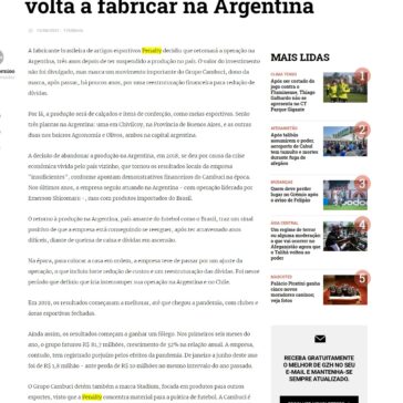 Depois de três anos, Penalty volta a fabricar na Argentina – GaúchaZH