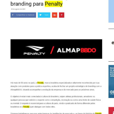 AlmapBBDO assina projeto de branding para Penalty – Grandes Nomes da Propaganda