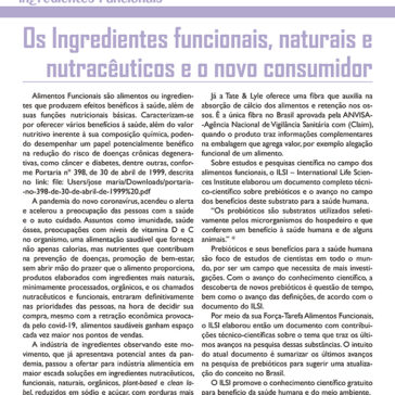 Os Ingredientes funcionais, naturais e nutracêuticos e o novo consumidor – IT: Ingredientes e Alimentos
