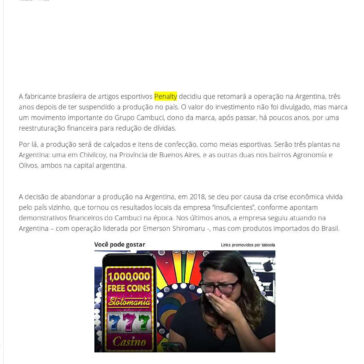 Depois de três anos, Penalty volta a fabricar na Argentina – Isto É