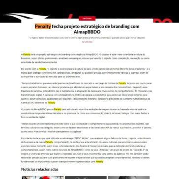 Penalty fecha projeto estratégico de branding com AlmapBBDO – Marketing Esportivo