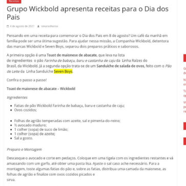 Grupo Wickbold apresenta receitas para o Dia dos Pais – O Maranhense