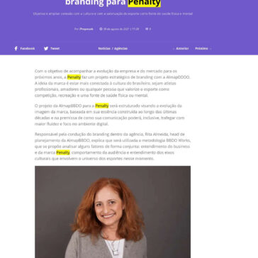 AlmapBBDO assina projeto estratégico de branding para Penalty – Propmark