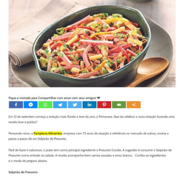 Receita de Salpicão de Presunto – Vila Nova Conceição SP