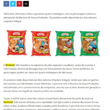 Wickbold e Turma da Mônica trazem novas bisnaguinhas ao mercado – EP Grupo