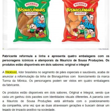 Wickbold e Turma da Mônica trazem novas bisnaguinhas ao mercado – Food Innovation