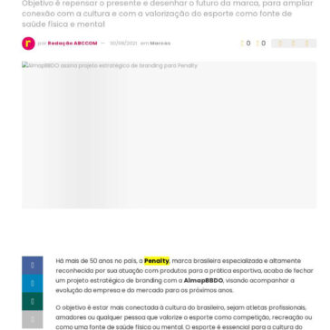 AlmapBBDO assina projeto estratégico de branding para Penalty – Abc da Comunicação