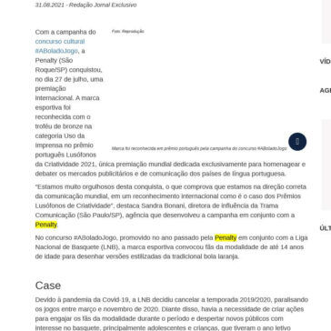 Penalty conquista premiação internacional – Exclusivo Online
