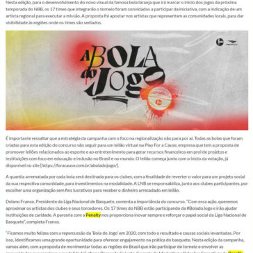 Ação cultural que visa engajar o público para a prática do basquete irá escolher a arte da bola que marcará o início da próxima temporada do NBB – LNB