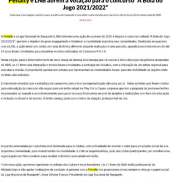Penalty e LNB abrem a votação para o concurso `A Bola do Jogo 2021/2022` – Marketing Esportivo
