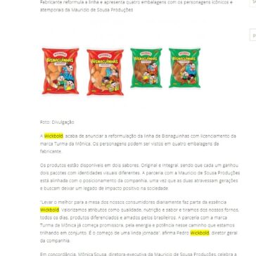 Wickbold e Turma da Mônica trazem novas bisnaguinhas ao mercado – Abral