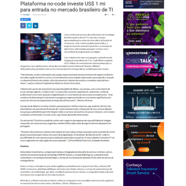 Plataforma no-code investe US$ 1 mi para entrada no mercado brasileiro de TI – TI Inside