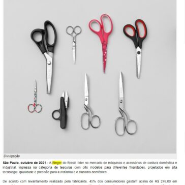 Singer do Brasil ingressa na categoria de tesouras – Gazeta da Semana