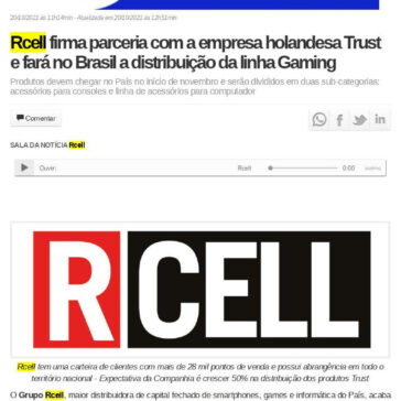 Rcell firma parceria com a empresa holandesa Trust e fará no Brasil a distribuição da linha Gaming – AB Notícias News