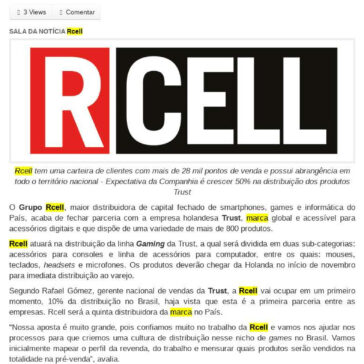 Rcell firma parceria com a empresa holandesa Trust e fará no Brasil a distribuição da linha Gaming – Arapongas Mais