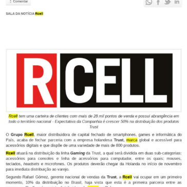 Rcell firma parceria com a empresa holandesa Trust e fará no Brasil a distribuição da linha Gaming – Manezinho News
