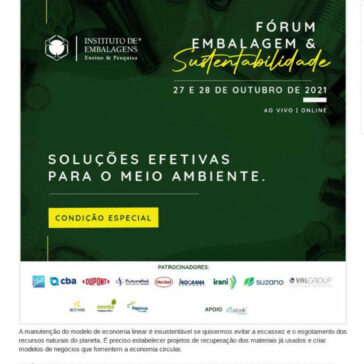 Fórum Embalagem & Sustentabilidade apresentará soluções de embalagens para a economia circular – Sala da Notícia
