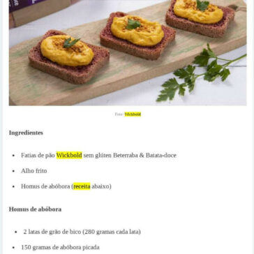 Receita de Toast homus de abóbora – Comida e Receitas