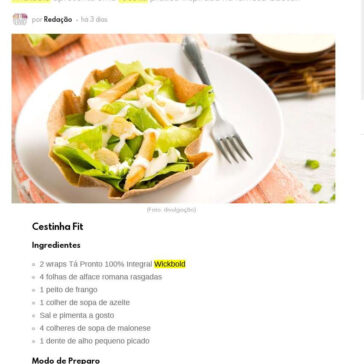 Receita de verão: Cestinha Fit – Rede Food Service